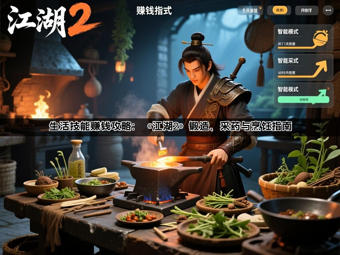 生活技能赚钱攻略：《江湖2》锻造、采药与烹饪指南(图1)